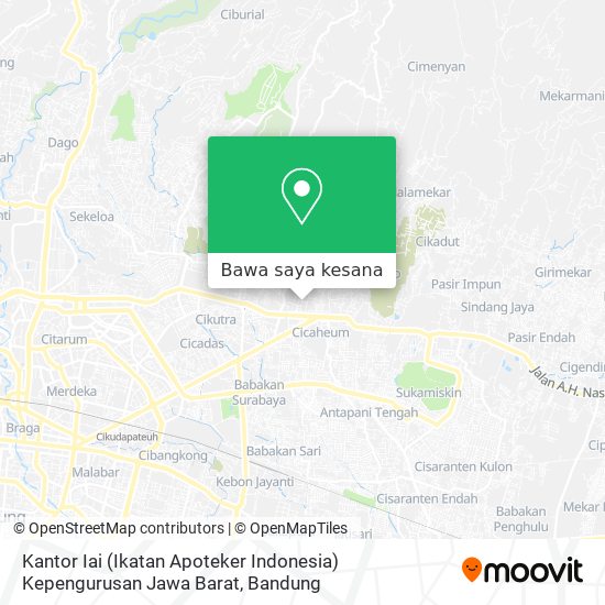 Peta Kantor Iai (Ikatan Apoteker Indonesia) Kepengurusan Jawa Barat