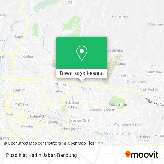 Peta Pusdiklat Kadin Jabar