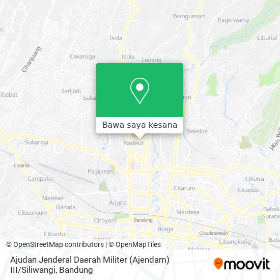 Peta Ajudan Jenderal Daerah Militer (Ajendam) III / Siliwangi