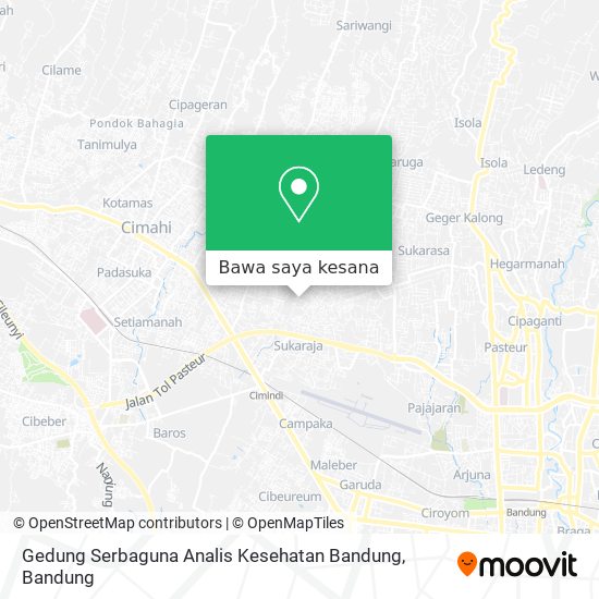 Peta Gedung Serbaguna Analis Kesehatan Bandung
