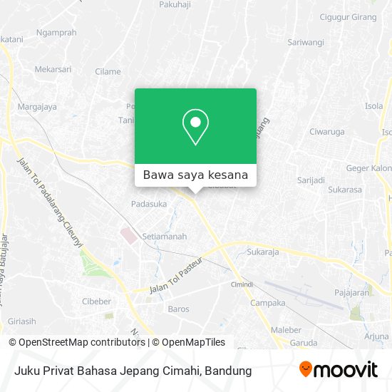 Peta Juku Privat Bahasa Jepang Cimahi