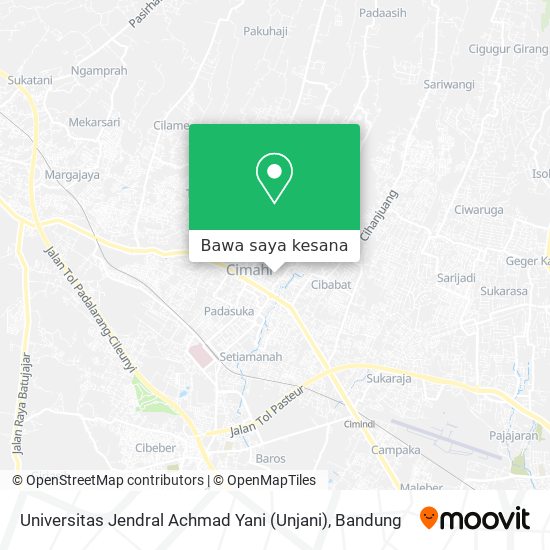 Peta Universitas Jendral Achmad Yani (Unjani)