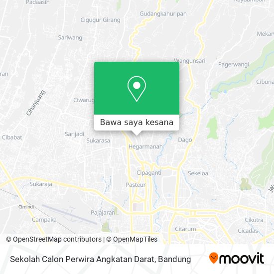 Peta Sekolah Calon Perwira Angkatan Darat