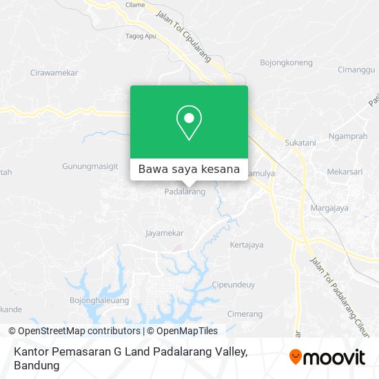Peta Kantor Pemasaran G Land Padalarang Valley