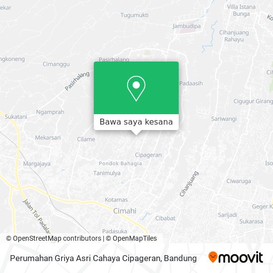 Peta Perumahan Griya Asri Cahaya Cipageran