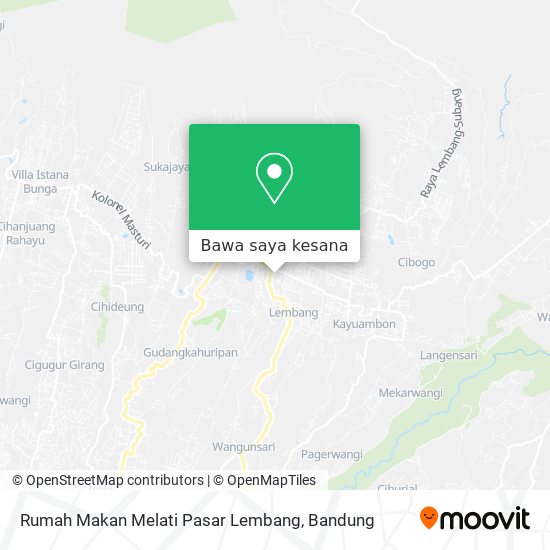 Peta Rumah Makan Melati Pasar Lembang