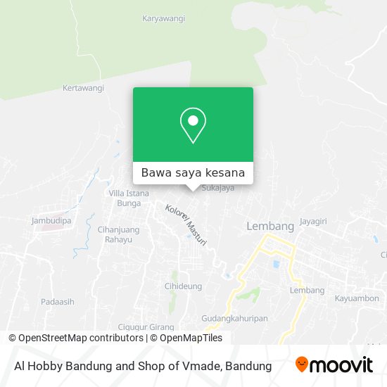 Peta Al Hobby Bandung and Shop of Vmade