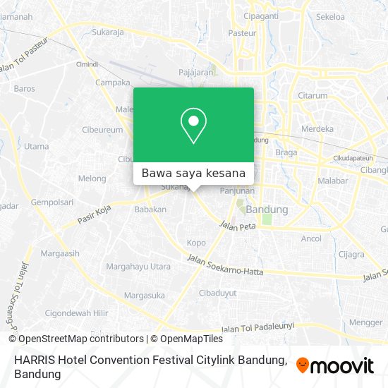Peta HARRIS Hotel Convention Festival Citylink Bandung