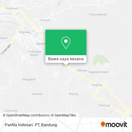 Peta Panfila Indosari. PT