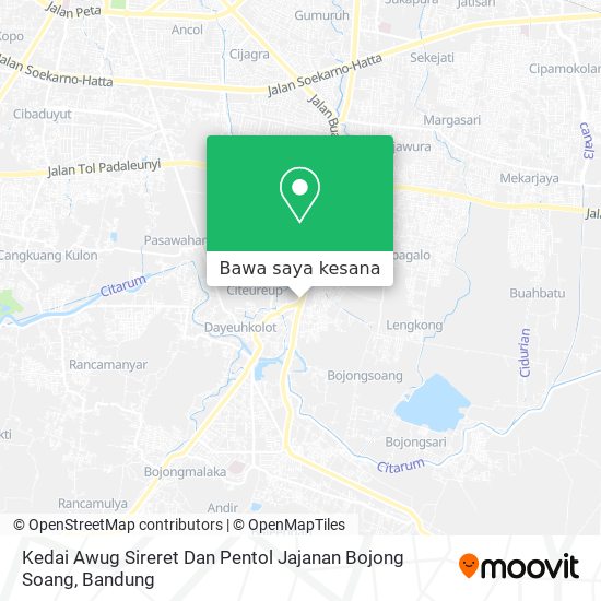 Peta Kedai Awug Sireret Dan Pentol Jajanan Bojong Soang