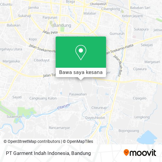 Peta PT Garment Indah Indonesia