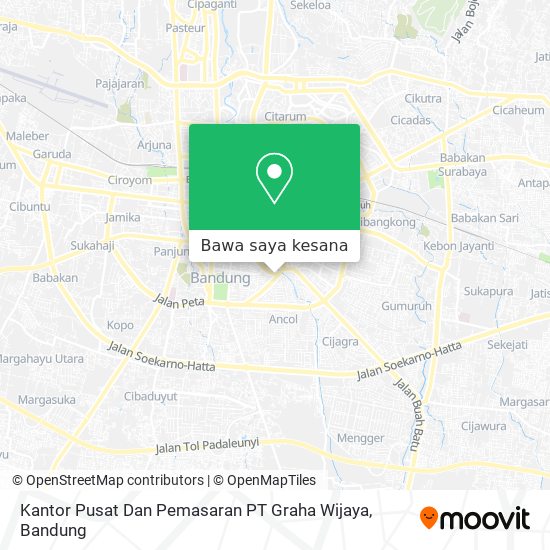 Peta Kantor Pusat Dan Pemasaran PT Graha Wijaya