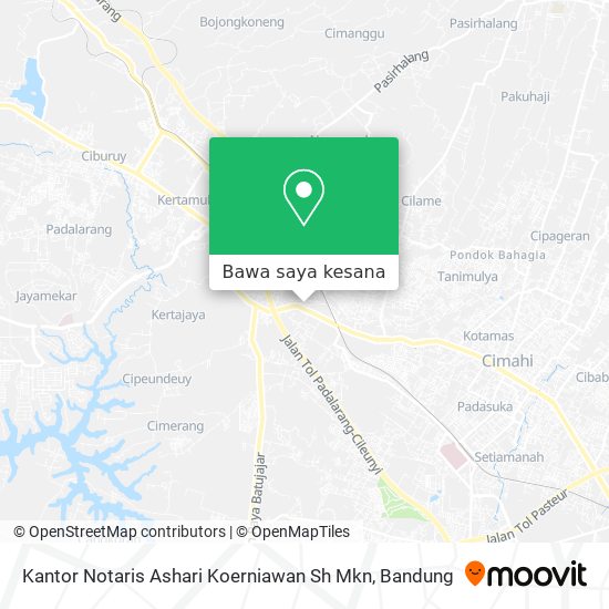 Peta Kantor Notaris Ashari Koerniawan Sh Mkn