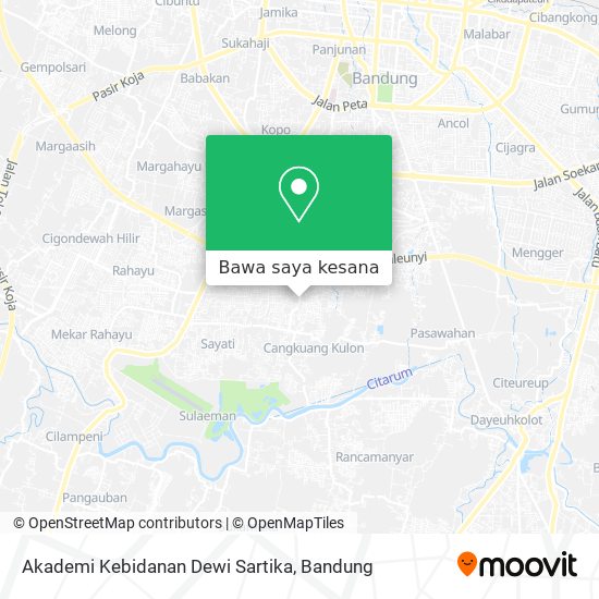 Peta Akademi Kebidanan Dewi Sartika