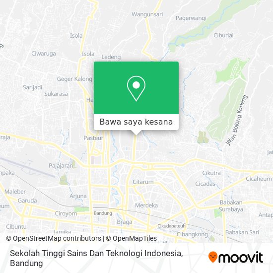 Peta Sekolah Tinggi Sains Dan Teknologi Indonesia