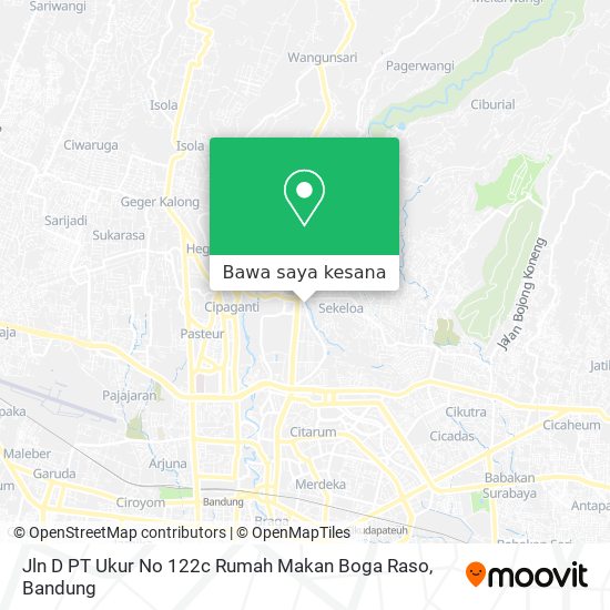 Peta Jln D PT Ukur No 122c Rumah Makan Boga Raso