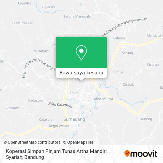 Peta Koperasi Simpan Pinjam Tunas Artha Mandiri Syariah