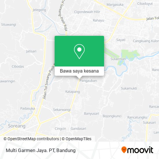 Peta Multi Garmen Jaya. PT