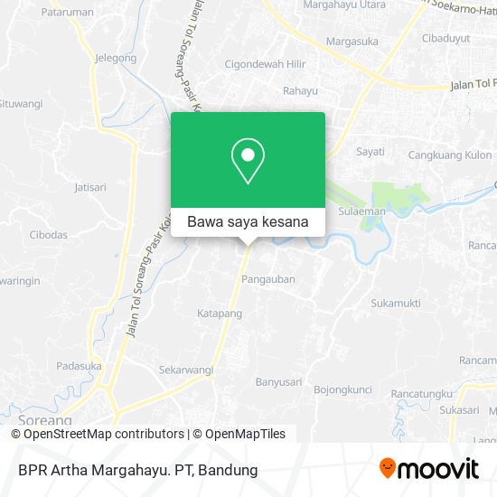 Peta BPR Artha Margahayu. PT