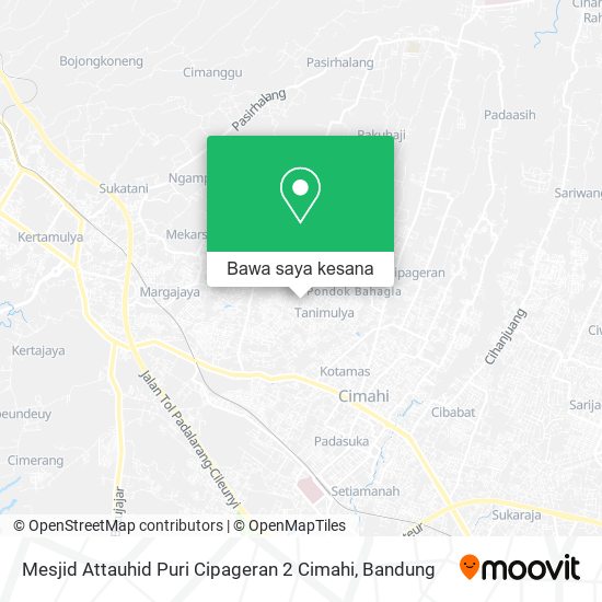 Peta Mesjid Attauhid Puri Cipageran 2 Cimahi