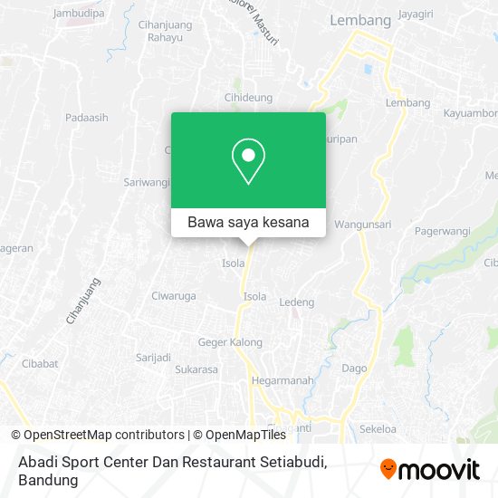 Peta Abadi Sport Center Dan Restaurant Setiabudi