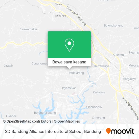 Peta SD Bandung Alliance Intercultural School