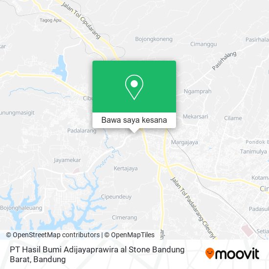 Peta PT Hasil Bumi Adijayaprawira al Stone Bandung Barat