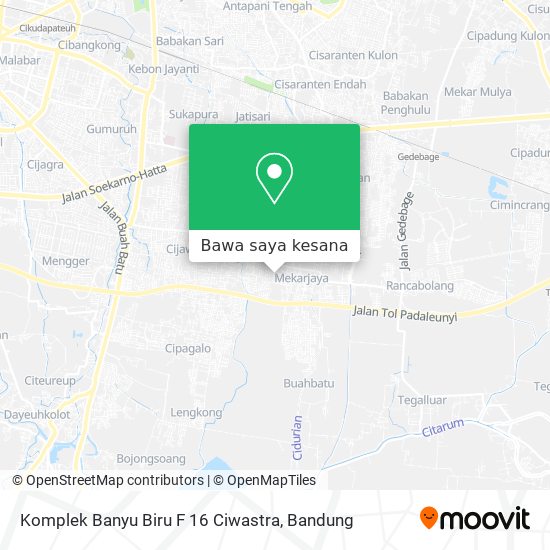 Peta Komplek Banyu Biru F 16 Ciwastra