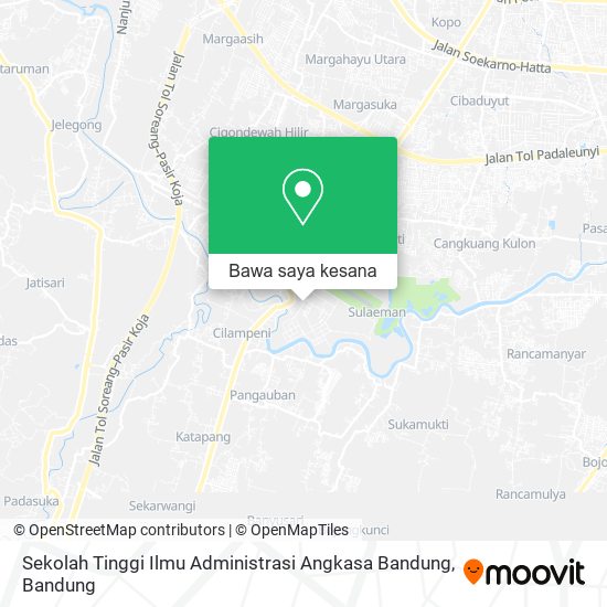 Peta Sekolah Tinggi Ilmu Administrasi Angkasa Bandung
