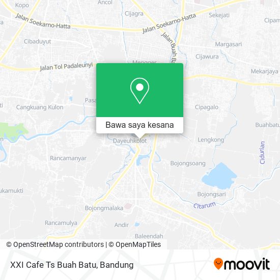 Peta XXI Cafe Ts Buah Batu