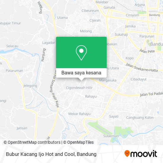 Peta Bubur Kacang Ijo Hot and Cool