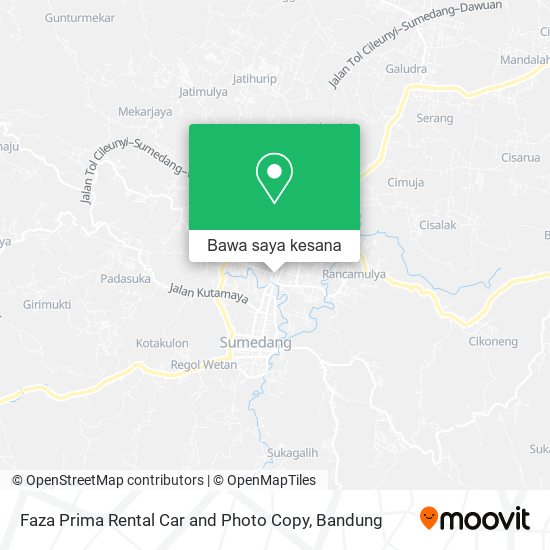 Peta Faza Prima Rental Car and Photo Copy