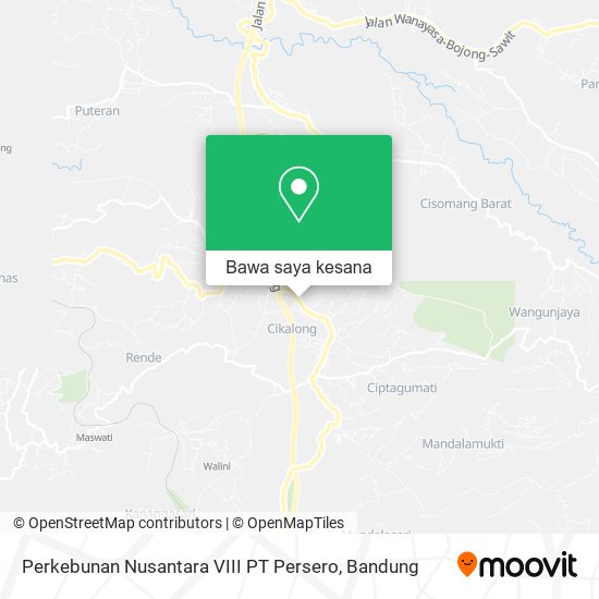 Peta Perkebunan Nusantara VIII PT Persero