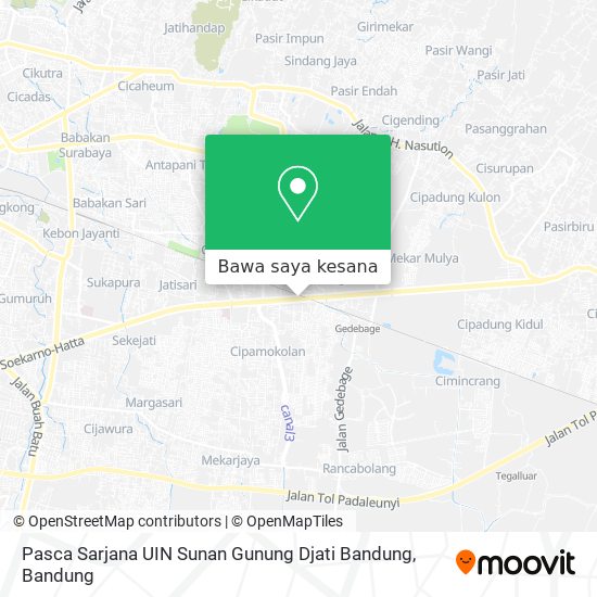 Peta Pasca Sarjana UIN Sunan Gunung Djati Bandung