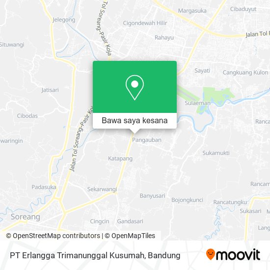 Peta PT Erlangga Trimanunggal Kusumah