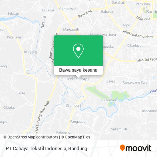 Peta PT Cahaya Tekstil Indonesia