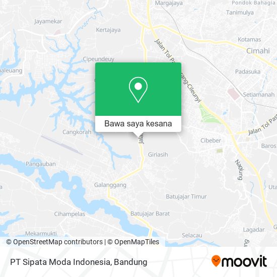 Peta PT Sipata Moda Indonesia
