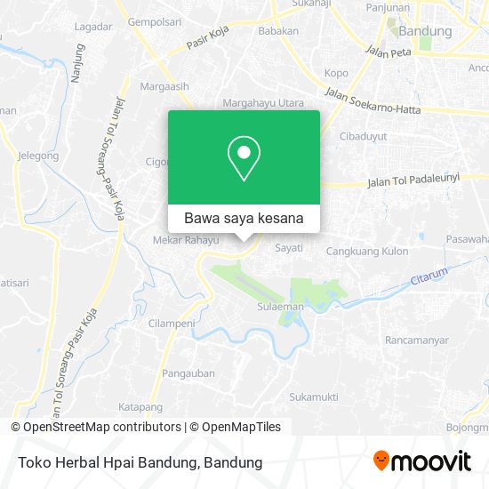 Peta Toko Herbal Hpai Bandung