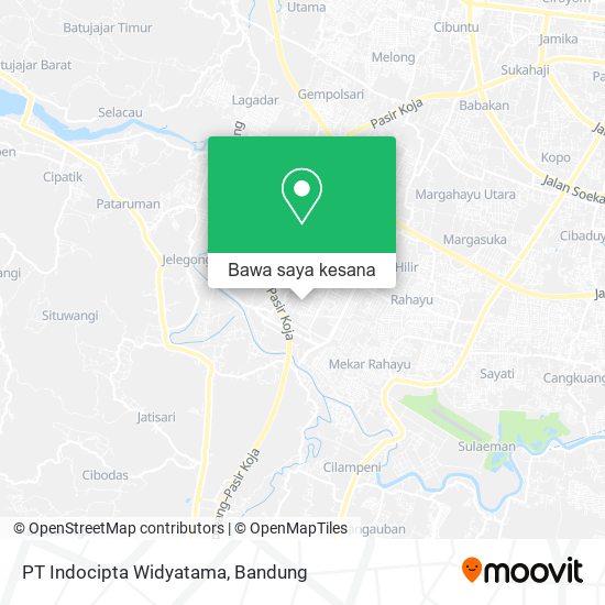 Peta PT Indocipta Widyatama