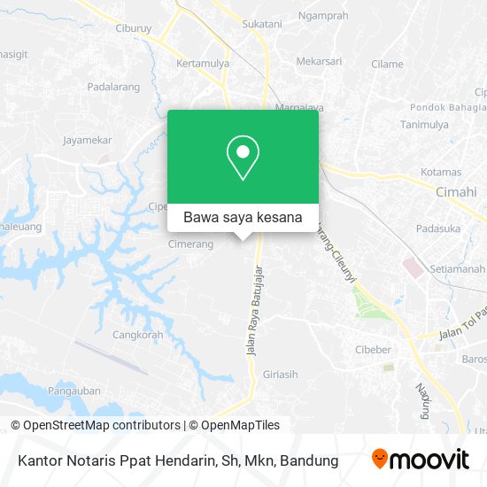 Peta Kantor Notaris Ppat Hendarin, Sh, Mkn