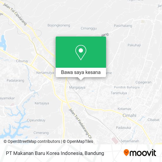 Peta PT Makanan Baru Korea Indonesia