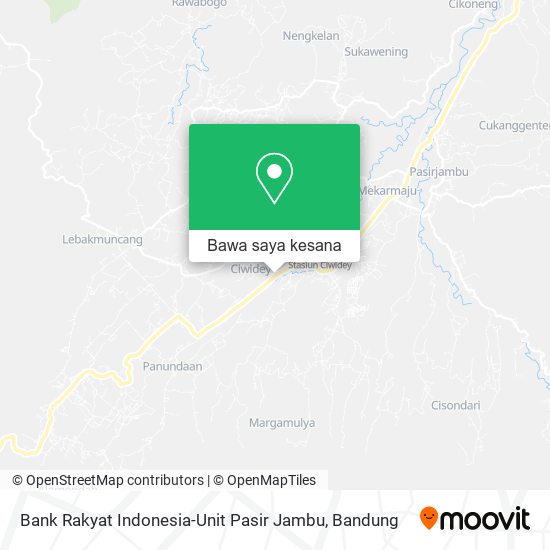 Peta Bank Rakyat Indonesia-Unit Pasir Jambu