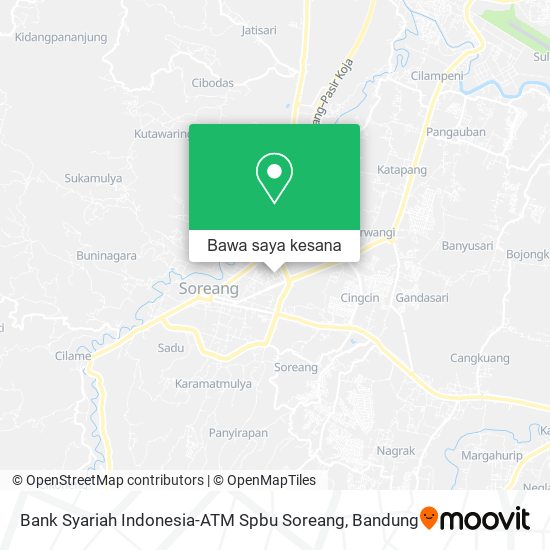 Peta Bank Syariah Indonesia-ATM Spbu Soreang