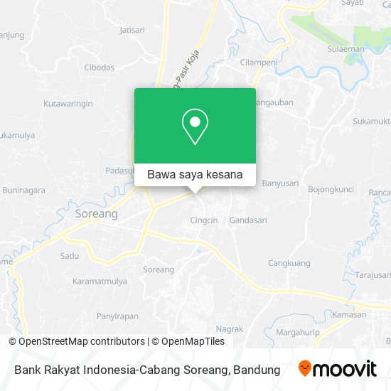 Peta Bank Rakyat Indonesia-Cabang Soreang