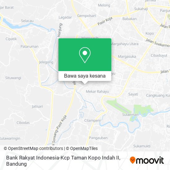 Peta Bank Rakyat Indonesia-Kcp Taman Kopo Indah II