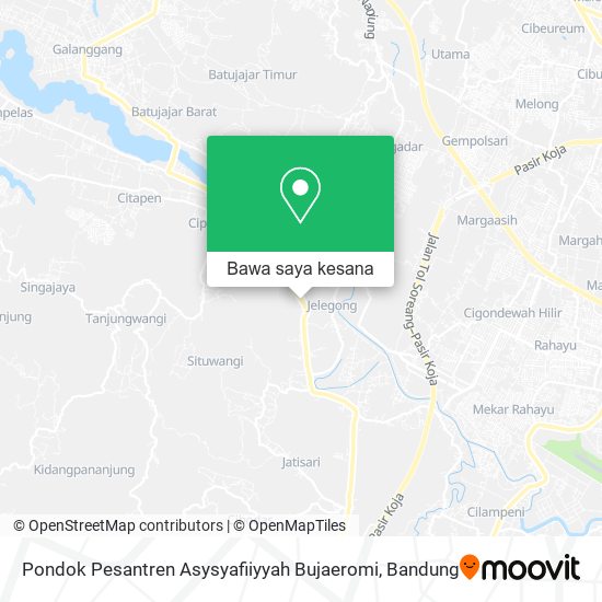Peta Pondok Pesantren Asysyafiiyyah Bujaeromi