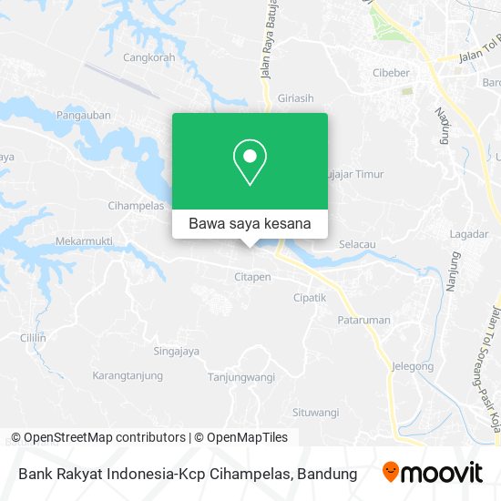 Peta Bank Rakyat Indonesia-Kcp Cihampelas