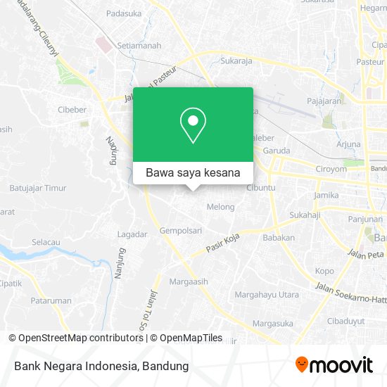 Peta Bank Negara Indonesia