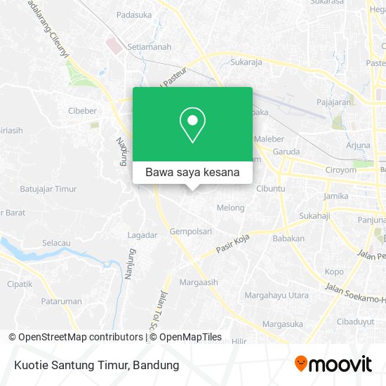 Peta Kuotie Santung Timur