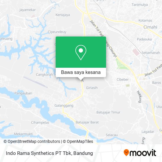 Peta Indo Rama Synthetics PT Tbk